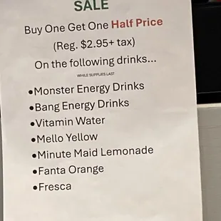 BoGo on Drinks!