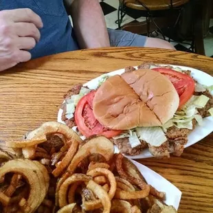 The pork tenderloin with a small side of Suzy Qs.