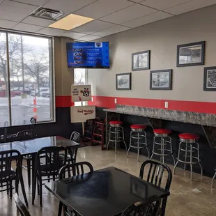 a view of the inside of a restaurant