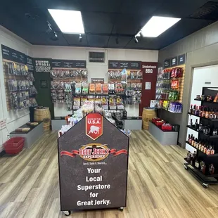 the inside of the store