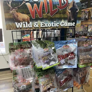 a display of wild foods