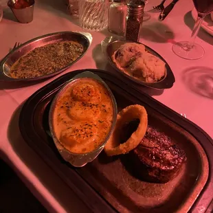 Filet Mignonette &amp; Scampi scallops