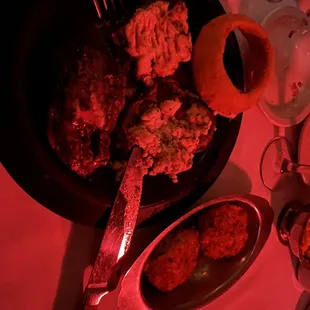 Medallions with three different sauces! Amazing