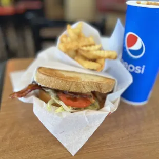6.16.23 BLT Combo Meal with Fries &amp; Chocolate Peanut Butter Banana Shake