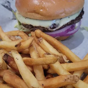 Build Your Own Burger with fries