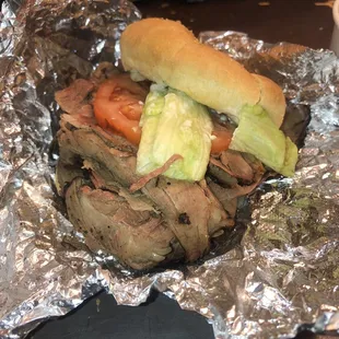 Pit beef sandwich