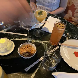 Marveling at our mocktails!