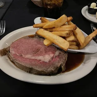 Prime Rib and fries