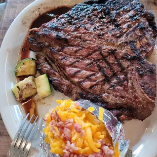 The porter  house steak