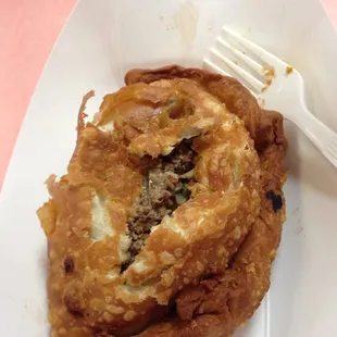 Beefy Burger Super Burrito!