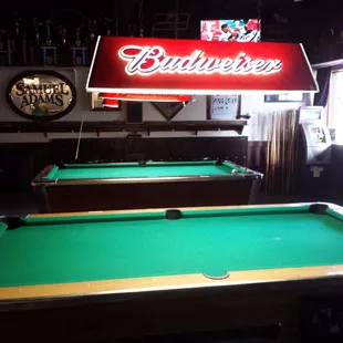 They have two pool tables and 5 dart boards...not a bad hole in the wall.