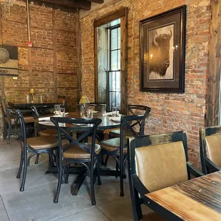 The upstairs dining room