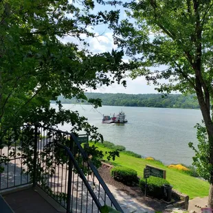 View of ferry from balcony