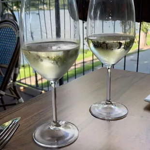 Our Pinot Grigio with the view in the background!