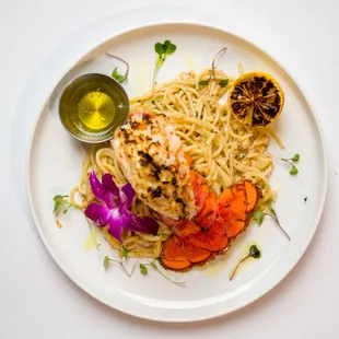 Lobster tail pasta
