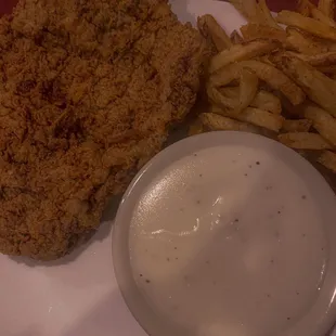 Chicken Fried Steak, Fries and Gravy