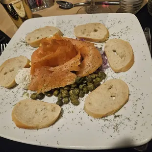 Smoked salmon appetizer