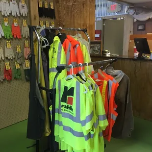 a variety of safety vests