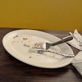 Funfetti Tower Cake Slice