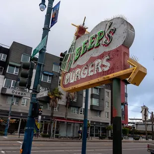 Beep's Burger sign