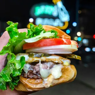 Hickory Smoked Bacon Cheese Burger