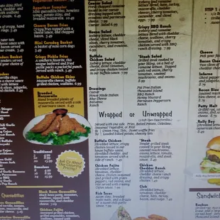 menu, sushi and sashimi