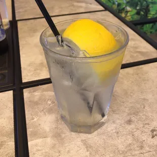 Belly Lemonade drink with blueberry vodka