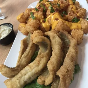 Fish and loaded tots