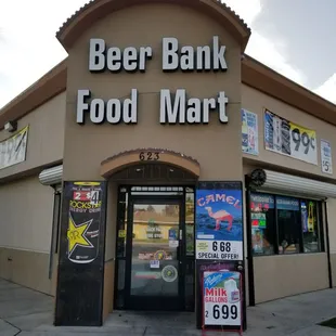 the front of the building