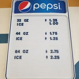 a pepsi sign