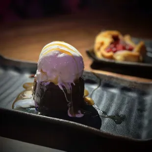 Fudge Lava Cake with Vanilla Ice Cream