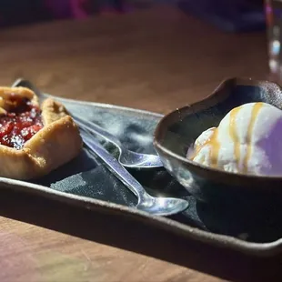 Berry Galette with Vanilla Ice Cream