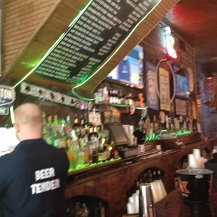 The, "I don't give a crap", bartender.