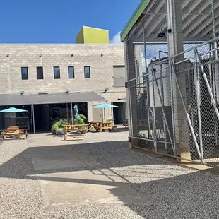 view as you walk towards the beer (beer vats on the right)