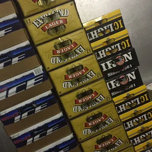 a stack of boxes