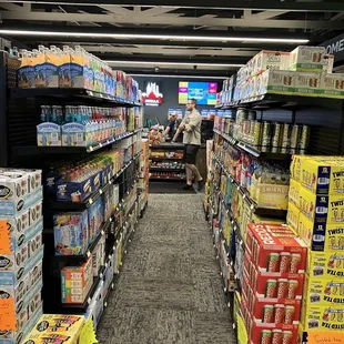 the aisle of a grocery store