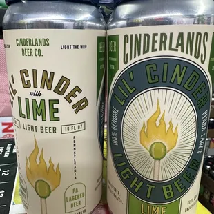 two cans of ginger lime