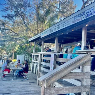 Outdoor seating on the water