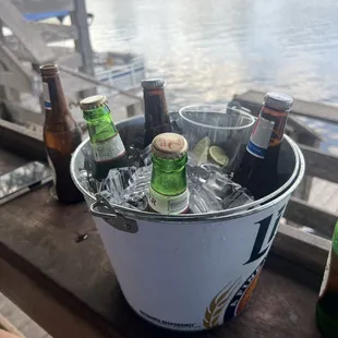 Bucket of cold beer!