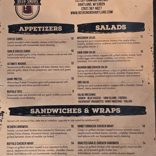 Menu as of 8/16/2024