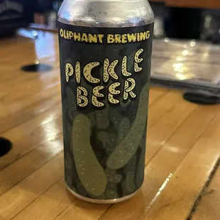 a can of pickle beer