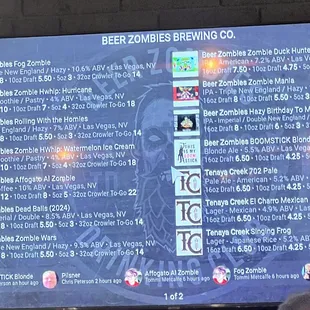 Beer list 5/29/24