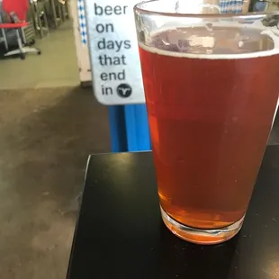 a glass of beer