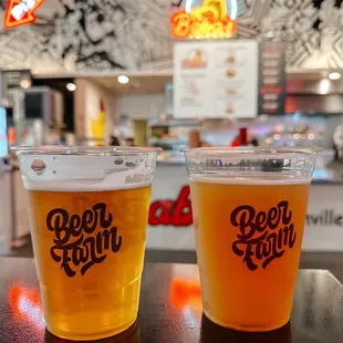 two beers from beerfarm