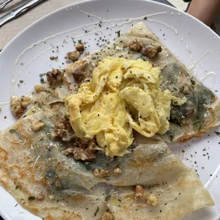 a plate of food on a table