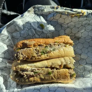 steak and cheese provolone $12 (instagram: @issa.cheatday)