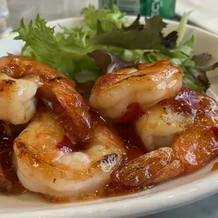 Sweet spicy shrimp. Very tasty. Good starter portion