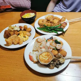 Choices of food at bees buffet