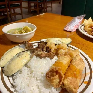 a plate of food on a table
