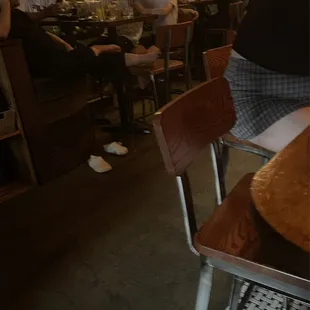 Great food but somebody tell this guy to put those paddles away. So distracting and unappetizing.